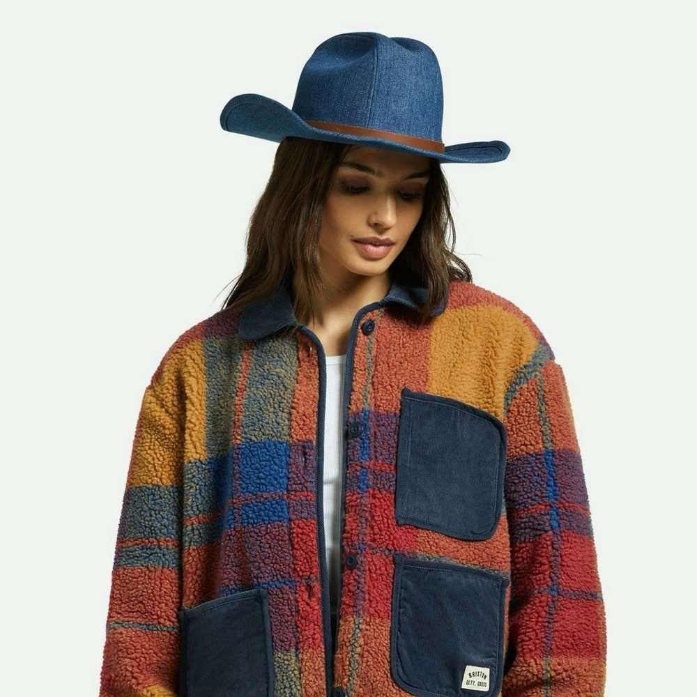 BRIXTON Denim Cow Boy Hat - Picture 4 of 9